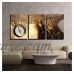 wall26 - 3 Piece Canvas Wall Art - Antique Brass Compass over Old Map - Modern Home Decor Stretched and Framed Ready to Hang - 16"x24"x3 Panels   